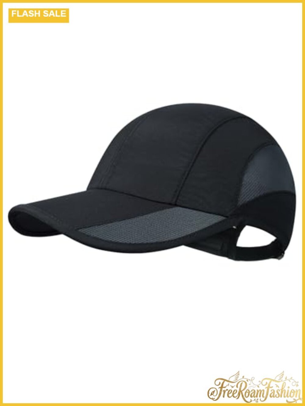 UPF 50+ Quick Dry Running Hat Breathable Mesh Water-Repellent Packable Baseball